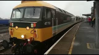 LSL class 47 47712 drags newly repainted 90001 and 90002 11/06/2020