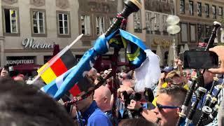 Highland Cathedral : Munich, Germany. Marienplatz. Tartan Army - Scotland. Euro 2024