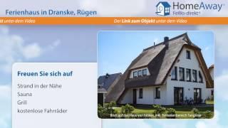 Ferienort auf Rügen: Reetdach-Ferienhaus, Sauna, Kamin, Einbauküche, nur - FeWo-direkt.de Video