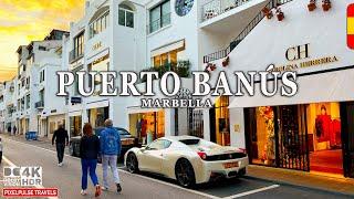 Puerto Banús in Spring | 4K Walking Tour of Marbella’s Millionaire Paradise