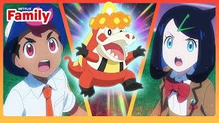 Fuecoco EVOLVES into Crocalor! | Pokémon Horizons: Season 2 | Netflix Family