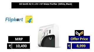 AO Smith X2 5 L UV + UF Water Purifier  White, Black