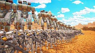 Blaze Mech Defending The Egyptian Castle From Ninja Titans in Ultimate Epic Battle Simulator 2!