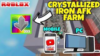 HOW TO MAKE CRYSTALLIZED IRON FARM (FAST CRYSTAL AFK FARM) ROBLOX SKYBLOCK