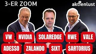 Sartorius, Nvidia, Sixt, Zalando, VW, Zalando, Adesso, Solaredge uvm.: 3er Zoom