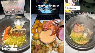 TikToker Makes GOURMET Meals in DORM Room