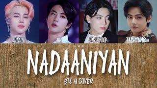 [AI COVER] BTS - Nadaaniyan (Easy Color Coded Lyrics) Hindi Song  | Originally by Akshath