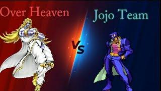 Jojo mugen Team Jojo vs Dio Over Heaven