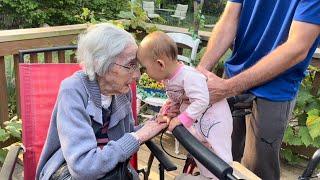 Baby Everly meets her great Lola and cousins for the first time  