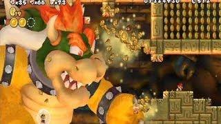 New Super Mario Bros. Wii - Final Boss (Bowser Battle & Ending + Credits)