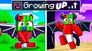 GROWING UP as a DRAGON In Minecraft!