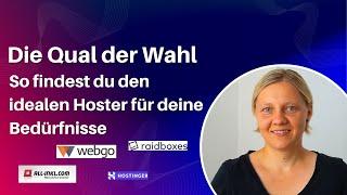 Der Hoster • 3 Merkmale eines guten & schnellen Hosters für deine Website