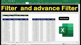 difference between filter and advanced filter in excel