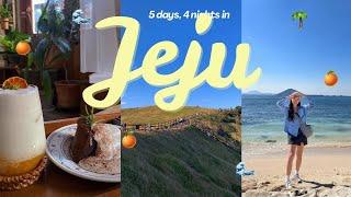 5 days in jeju  everything i ate, aesthetic cafes, renting a car, day trip to udo, stunning views