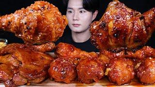 ENG SUB) ASMR FRIED CHICKEN & SPICY BBQ CHICKEN EATING SOUNDS MUKBANG 양념치킨 치킨 먹방ASMR MUKBANG