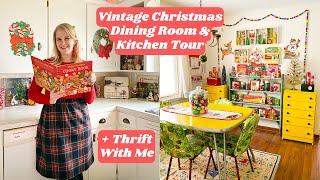 Vintage Christmas Dining Room & Kitchen Tour / Thrift With Me