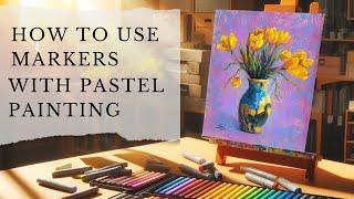 Witness The Magic of Combining Magic Markers and Soft Pastel! - Creative Painting Techniques