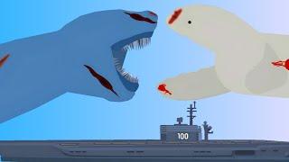 El Gran Maja vs Bloop on an Aircraft Carrier - Epic Battle of the Giants Stick Nodes Animated Battle