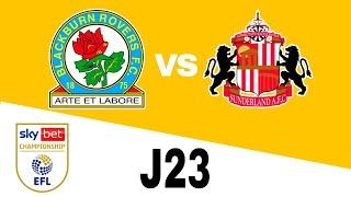 Blackburn Rovers vs Sunderland en vivo Championship Jornada 23