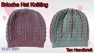 Tutorial ke 338 - 2 Colour Brioche Hat Knitting