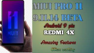 Miui 11 pro 9.11.14 Beta For Redmi 4x/4 Amazing Features|Gcam working|Android 9 pie| Review of Rom