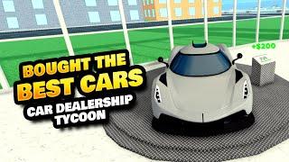 Got Best Cars in Car Dealership Tycoon Roblox