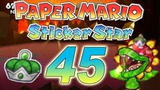 PAPER MARIO STICKER STAR  #45: Royaler Mutant-Tyranha Fight & World 6-1 Torklippe