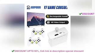 Ampown Y7 Video Game Console Linux System 256G Built 12000 Games Rechargeable Wireless Han