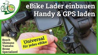 Ladeelektronik an jedem eBike für Handy & GPS einbauen  USB Power vom E-Bike 