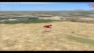 fsx takeoff J3 cub at worlds shortest airstrip (more like a walkway!)