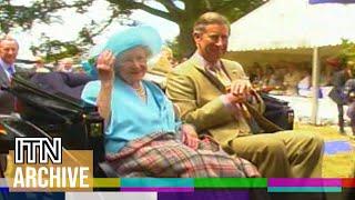 98-Year-Old Queen Mother and Prince Charles at Sandringham Flower Show (1999) | Royal History