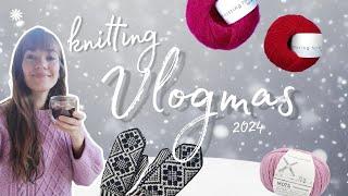 Cosy Knitting Vlogmas - Norwegian yarn haul, Moby sweater, WIPS & Packing