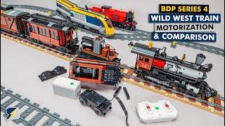 Bricklink Designer Program S4 Wild West Train motorization test & comparison