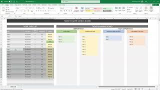 Task Planner KanBan Board Matrix