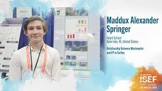 Meet Maddux Springer, winner of Peggy Scripps Award (Regeneron ISEF 2024)