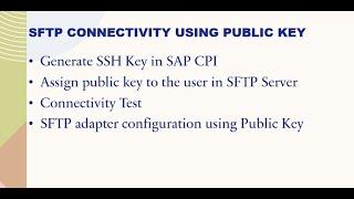 SAP CPI | Generate SSH key & SFTP Connectivity Using Public key