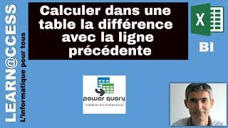 Power Query - Comment calculer dans une source la différence avec la ligne précédente ?