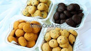 Bite size! A 4 flavor mini cookie recipe with one dough. Chocolate Chip Cookies, Cheese Cookies