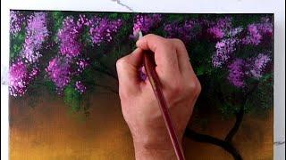 Bougainvillea Tree Acrylic Painting Tutorial: Narrated Step-by-Step Journey to Vibrant Beauty