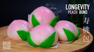 How to Make Longevity Peach Buns (Birthday Bao)! 寿桃包
