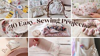 10 Easy Sewing projects,  Scrap Fabric Ideas, Craft Compilation Video