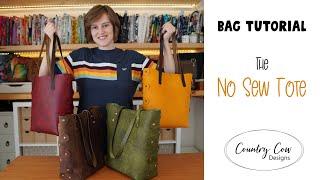 The No Sew Tote - Easy Leather Bag Tutorial