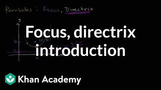 Focus and directrix introduction | Conic sections | Algebra II | Khan Academy
