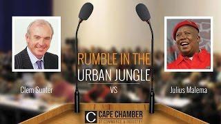 FULL STREAM: Clem Sunter vs Julius Malema Cape Chamber of Commerce debate on economy