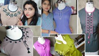 model dummy neck design for kurti/ trending kurti neck design