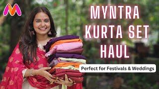 50-80% off | Myntra Festive Wear Kurta Set Haul (₹549 - ₹1099) | With English Subtitles