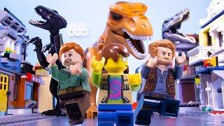LEGO Jurassic World T-Rex Attack STOP MOTION LEGO  | LEGO Dinosaurs | Billy Bricks