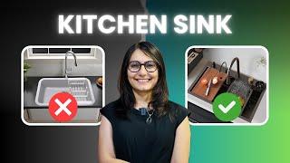 Kitchen Sink - SS vs Quartz | Types and Brands | Waterfall Sink | Pros & Cons #interiordesign