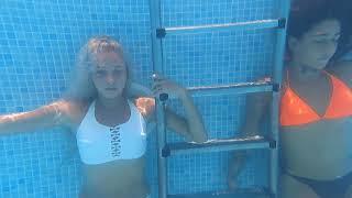 2 girls underwater breath hold contest (request video)