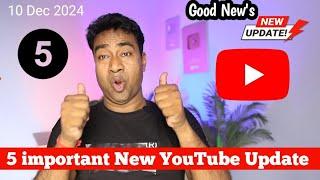 Youtube New Update : Good News for all Indian YouTubers 2025